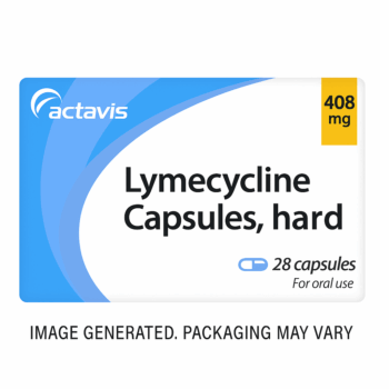 Box of Lymecycline 408 mg used to treat inflammatory acne